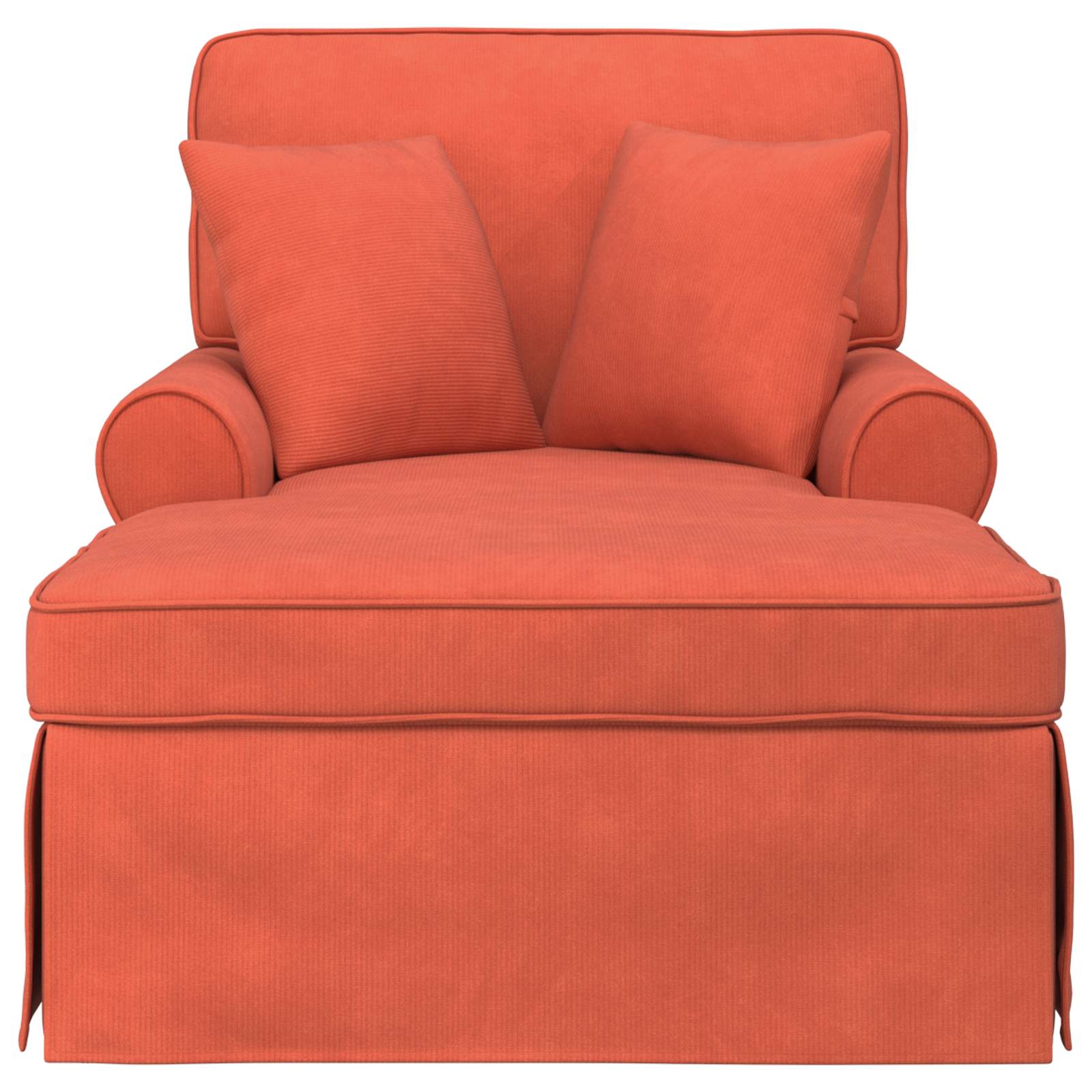 Chaise Longe con Gonna Rosso Arancio 91 x 157 x 91 cm 42022953