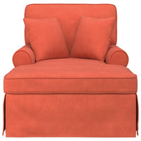 Chaise Longe con Gonna Rosso Arancio 91 x 157 x 91 cm 42022953