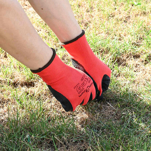 Guanti da Lavoro 12 pcs Rosso e Nero 7 / S 42020676