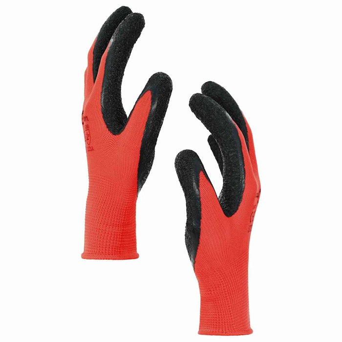 Guanti da Lavoro 12 pcs Rosso e Nero 7 / S 42020676