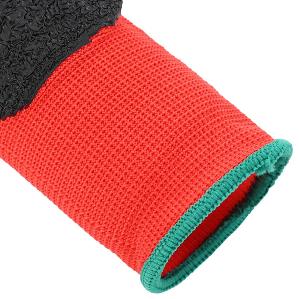 Guanti da Lavoro 12 pcs Rosso e Nero 11 / XXL 42020698