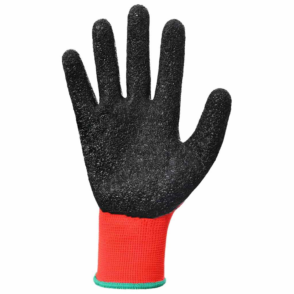 Guanti da Lavoro 12 pcs Rosso e Nero 11 / XXL 42020698