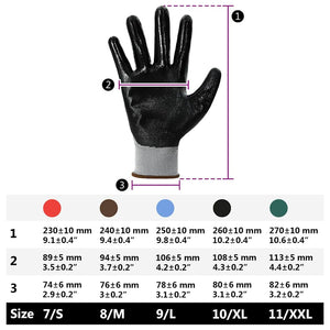 Guanti da Lavoro 24 pcs Grigio e Nero 8 / m Poliestere 42020703