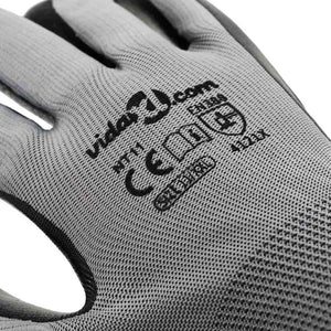 Guanti da Lavoro 12 pcs Grigio e Nero 11 / XXL Poliestere 42020708