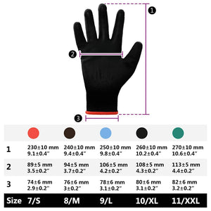 Guanti da Lavoro 12 pcs Nero 7 / S Poliestere 42020710