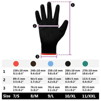 Guanti da Lavoro 24 pcs Nero 7 / S Poliestere 42020711