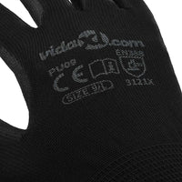 Guanti da Lavoro 24 pcs Nero 9 / l Poliestere 42020715