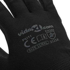 Guanti da Lavoro 12 pcs Nero 11 / XXL Poliestere 42020718