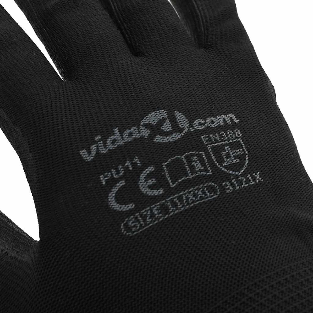 Guanti da Lavoro 24 pcs Nero 11 / XXL Poliestere 42020719