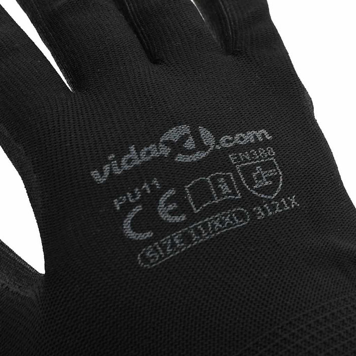 Guanti da Lavoro 24 pcs Nero 11 / XXL Poliestere 42020719