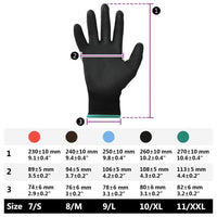 Guanti da Lavoro 24 pcs Nero 11 / XXL Poliestere 42020719