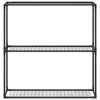 Supporto per piante a 3 livelli Nero 100 x 32 x 102 cm Acciaio 42021341