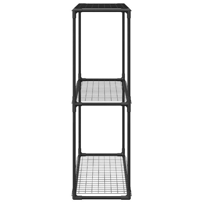 Supporto per piante a 3 livelli Nero 100 x 32 x 102 cm Acciaio 42021341