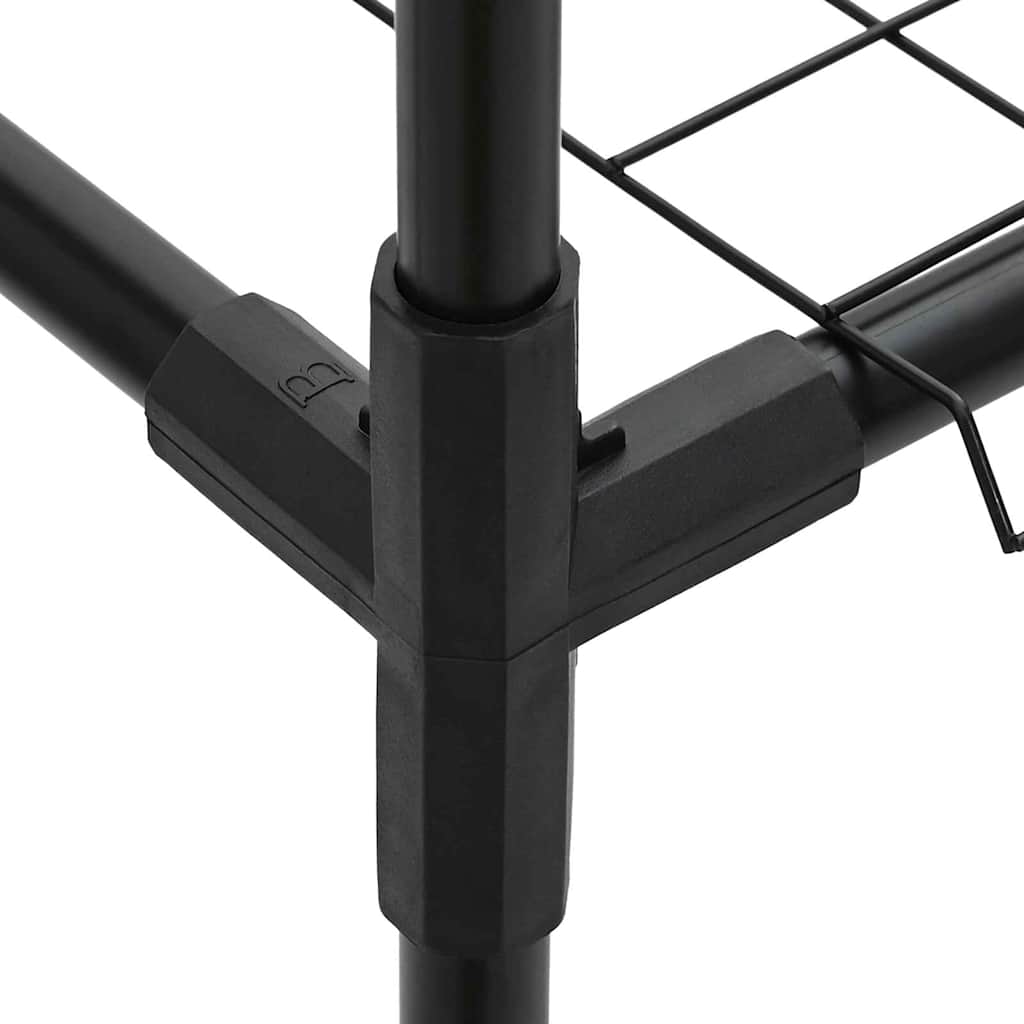 Supporto per piante a 3 livelli Nero 200 x 32 x 104 cm Acciaio 42021342