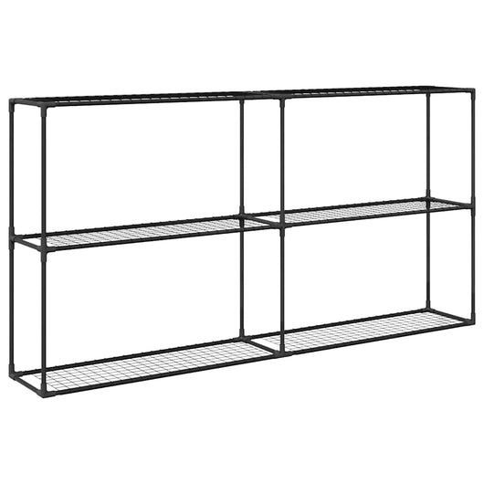 Supporto per piante a 3 livelli Nero 200 x 32 x 104 cm Acciaio 42021342