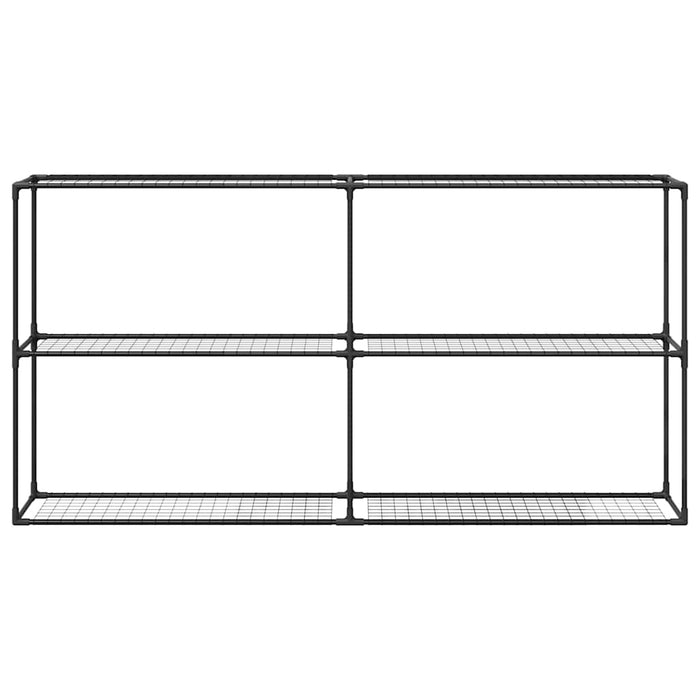 Supporto per piante a 3 livelli Nero 200 x 32 x 104 cm Acciaio 42021342