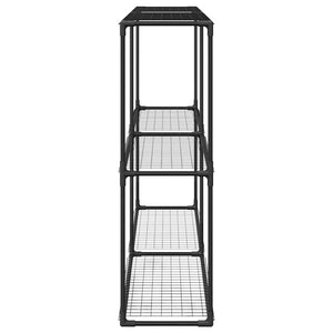 Supporto per piante a 3 livelli Nero 200 x 32 x 104 cm Acciaio 42021342