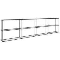 Supporto per piante a 3 livelli Nero 400 x 32 x 104 cm Acciaio 42021343