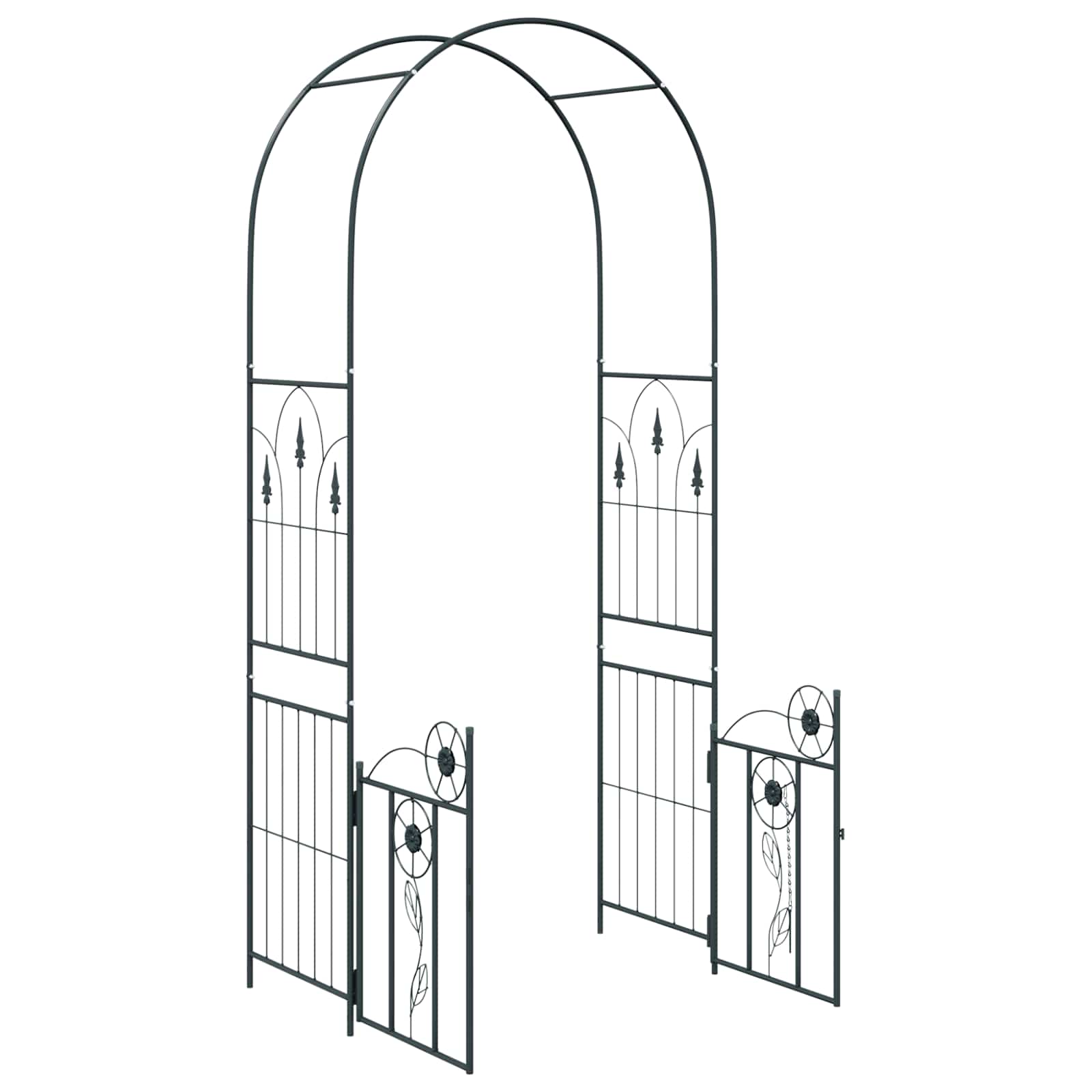 Arco da Giardino Tinta unita Nero 102 x 50 x 218 cm 42021344