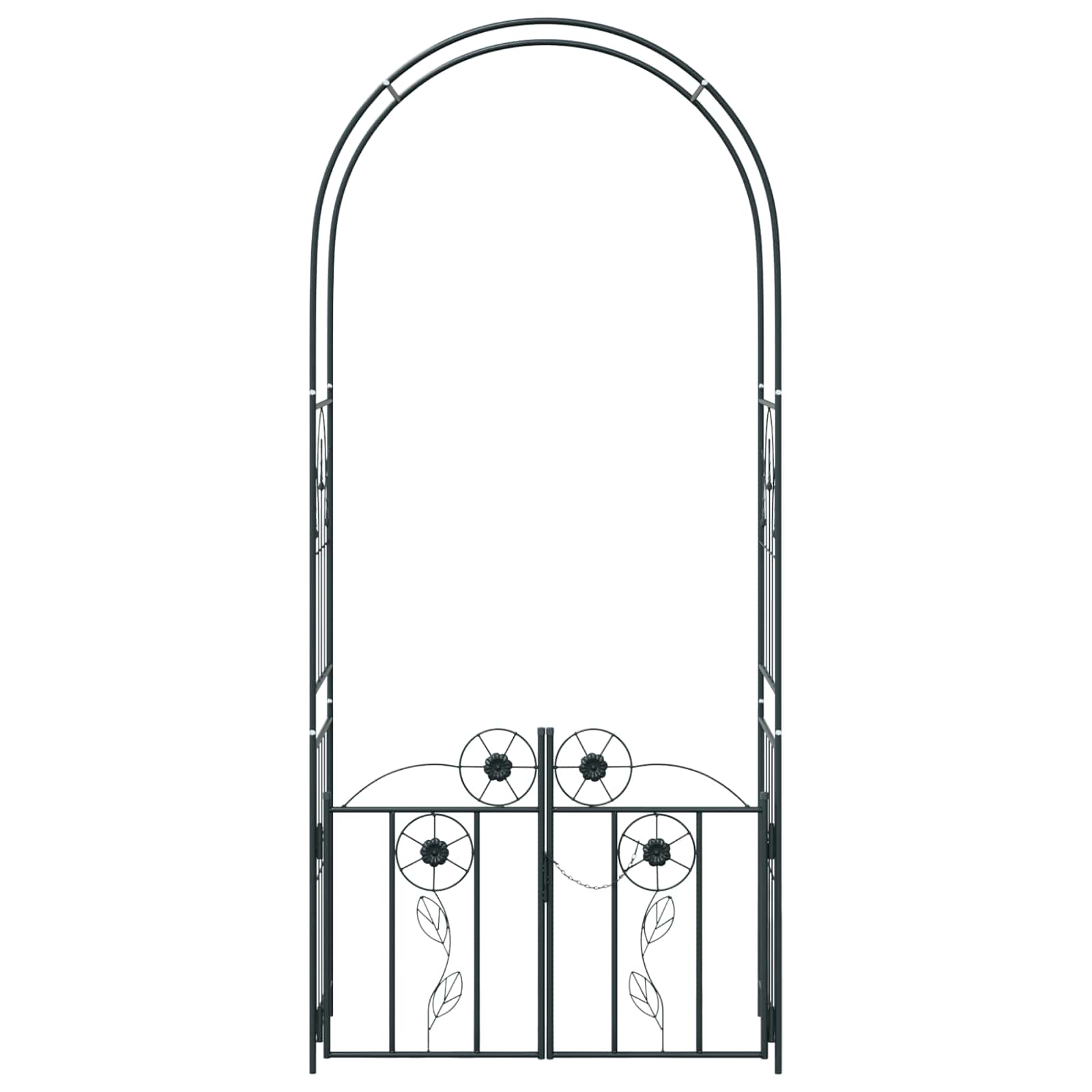 Arco da Giardino Tinta unita Nero 102 x 50 x 218 cm 42021344