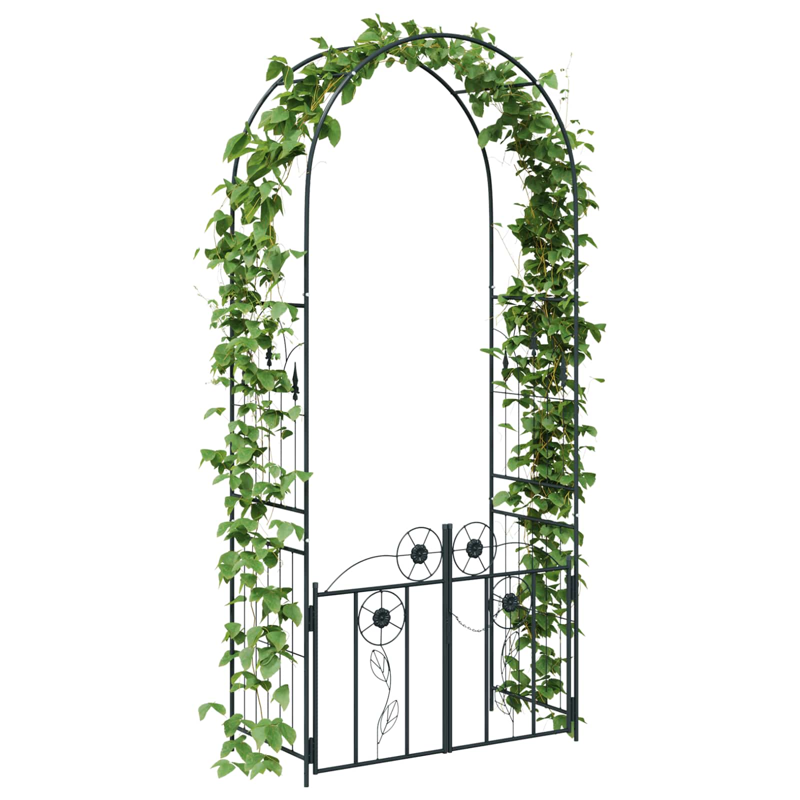 Arco da Giardino Tinta unita Nero 102 x 50 x 218 cm 42021344