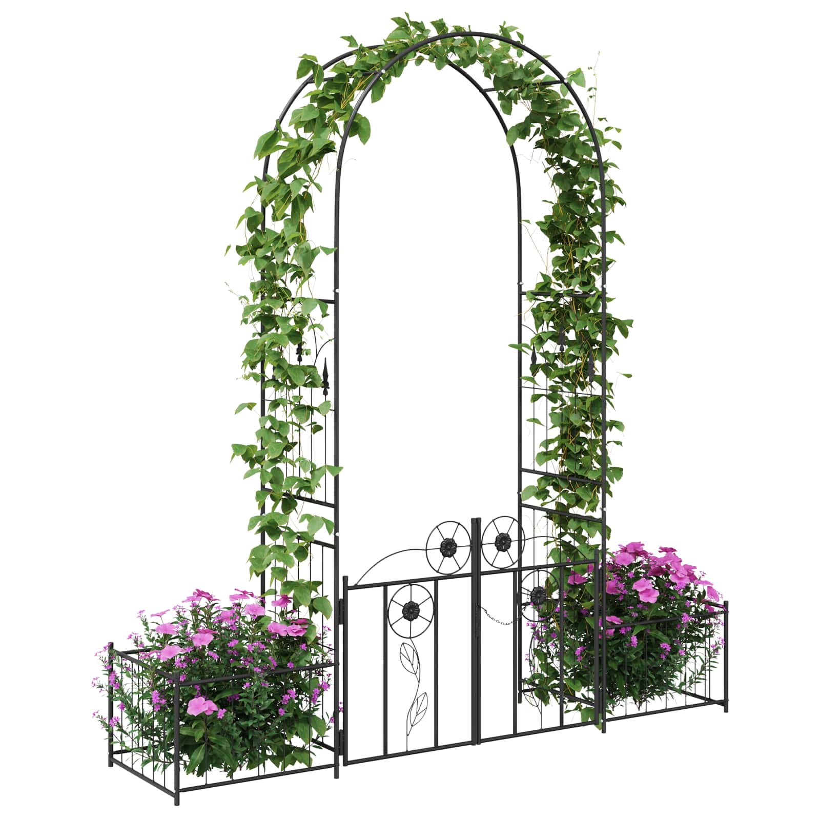Arco da Giardino Tinta unita Nero 203 x 50 x 218 cm 42021346
