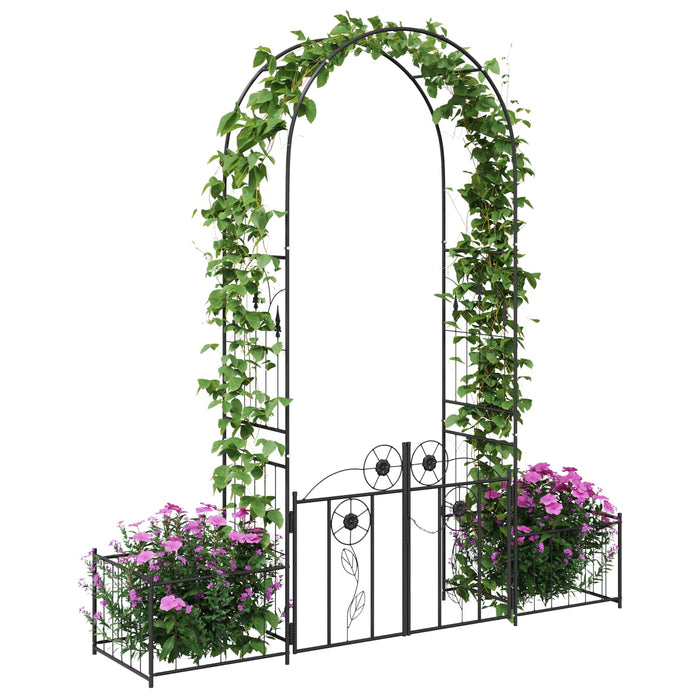 Arco da Giardino Tinta unita Nero 203 x 50 x 218 cm 42021346