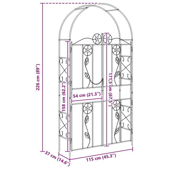 Arco da Giardino Tinta unita Verde 42021349