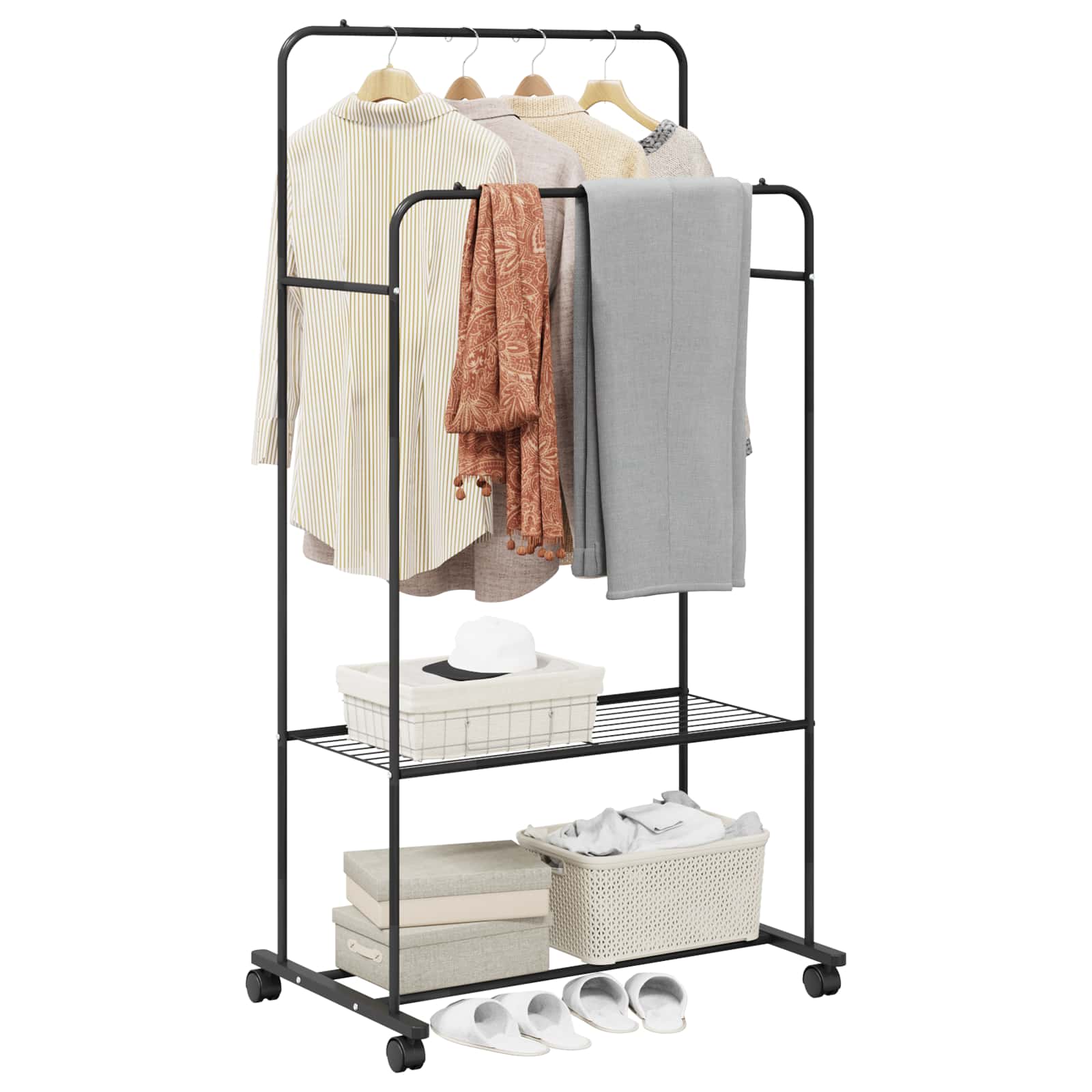 Stendibiancheria Tinta unita Nero 42021356