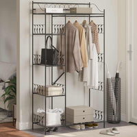 Armadio Aperto con lo scaffale Nero 100 x 43 x 188 cm Acciaio 42021359