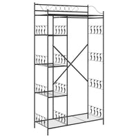 Armadio Aperto con lo scaffale Nero 100 x 43 x 188 cm Acciaio 42021359