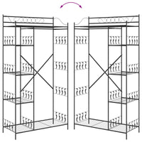 Armadio Aperto con lo scaffale Nero 100 x 43 x 188 cm Acciaio 42021359