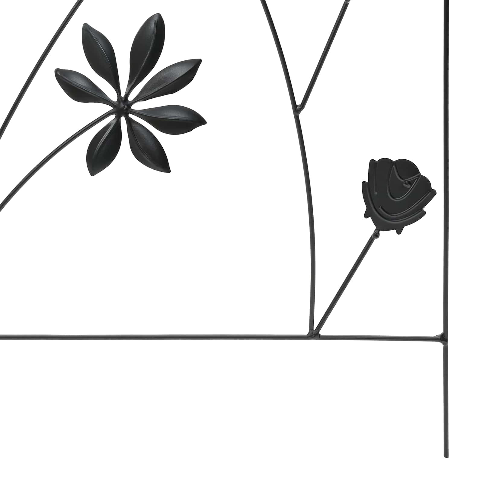 Recinzione per Giardino 3 pcs Nero 112 x 40 cm Acciaio 42021360