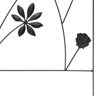 Recinzione per Giardino 3 pcs Nero 112 x 40 cm Acciaio 42021360