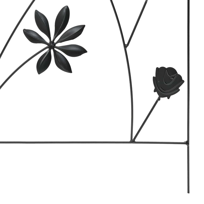 Recinzione per Giardino 3 pcs Nero 112 x 40 cm Acciaio 42021360