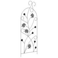 Recinzione per Giardino 3 pcs Nero 112 x 40 cm Acciaio 42021360