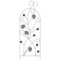 Recinzione per Giardino 3 pcs Nero 112 x 40 cm Acciaio 42021360