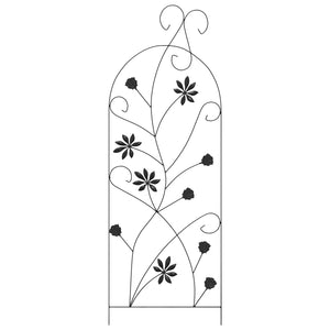 Recinzione per Giardino 3 pcs Nero 112 x 40 cm Acciaio 42021360