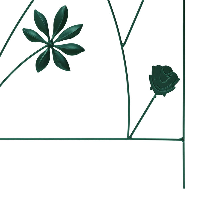 Recinzione per Giardino 3 pcs Verde 112 x 40 cm Acciaio 42021361