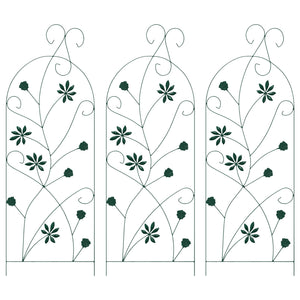 Recinzione per Giardino 3 pcs Verde 112 x 40 cm Acciaio 42021361
