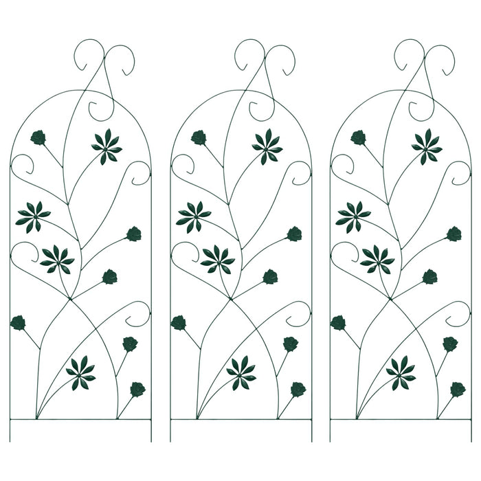 Recinzione per Giardino 3 pcs Verde 112 x 40 cm Acciaio 42021361
