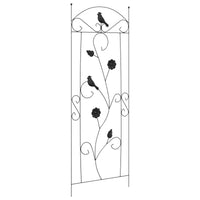 Recinzione per Giardino 3 pcs Nero 112 x 40 cm Acciaio 42021362