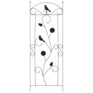 Recinzione per Giardino 3 pcs Nero 112 x 40 cm Acciaio 42021362