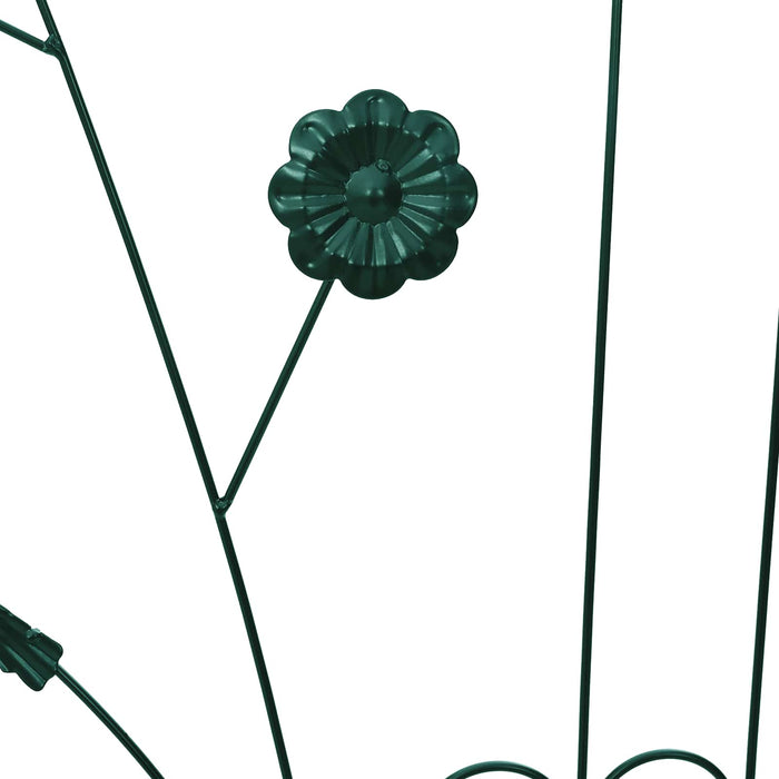 Recinzione per Giardino 3 pcs Verde 112 x 40 cm Acciaio 42021363