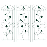 Recinzione per Giardino 3 pcs Verde 112 x 40 cm Acciaio 42021363