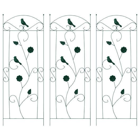 Recinzione per Giardino 3 pcs Verde 112 x 40 cm Acciaio 42021363