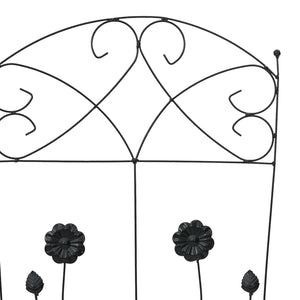 Recinzione per Giardino 3 pcs Nero 112 x 40 cm Acciaio 42021364