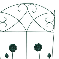 Recinzione per Giardino 3 pcs Verde 112 x 40 cm Acciaio 42021365