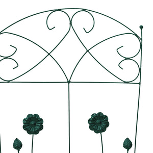 Recinzione per Giardino 3 pcs Verde 112 x 40 cm Acciaio 42021365