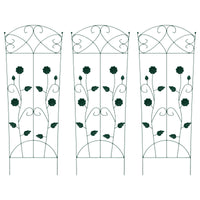 Recinzione per Giardino 3 pcs Verde 112 x 40 cm Acciaio 42021365
